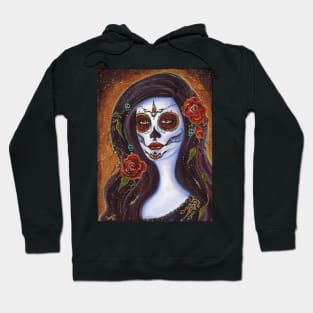 Day of the dead  Autumn Rose By Renee Lavoie Hoodie